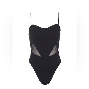 Good American Sheer Bodysuit. Black size 2. NWOT